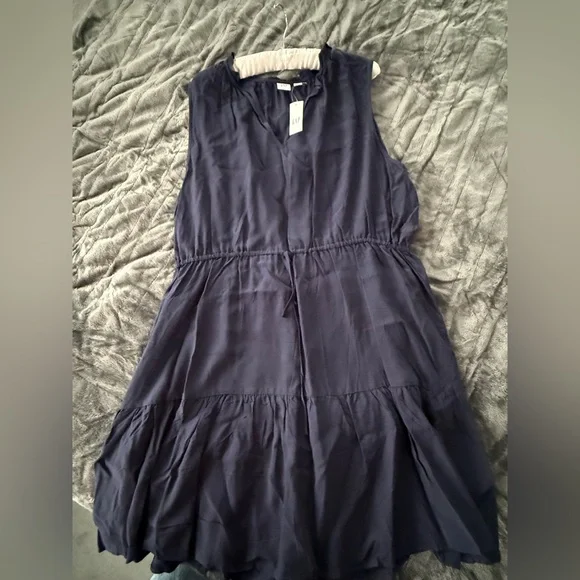 Plus Size XXL Navy Blue Sleeveless Tiered Dress Casual Summer NWT - Picture 7 of 7
